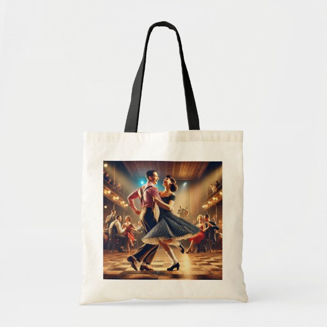 Tote Bag Lindy Hop Swing Couple (Devant)