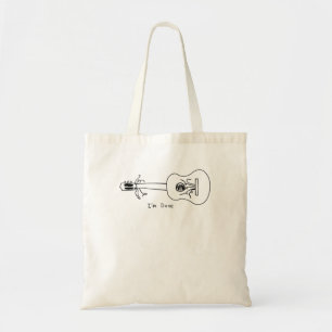 Tote Bag Lineart, blogueur de base minimaliste musique guit