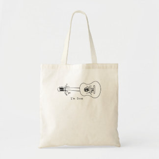 Tote Bag Lineart blogueur de base minimaliste musique guita