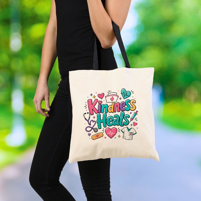 Tote Bag L'infirmière La gentillesse guérit (Créateur téléchargé)