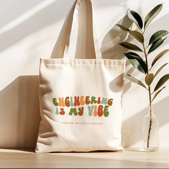Tote Bag L'Ingénierie Rétro super Est Ma Vibe, Ingénieur (Créateur téléchargé)