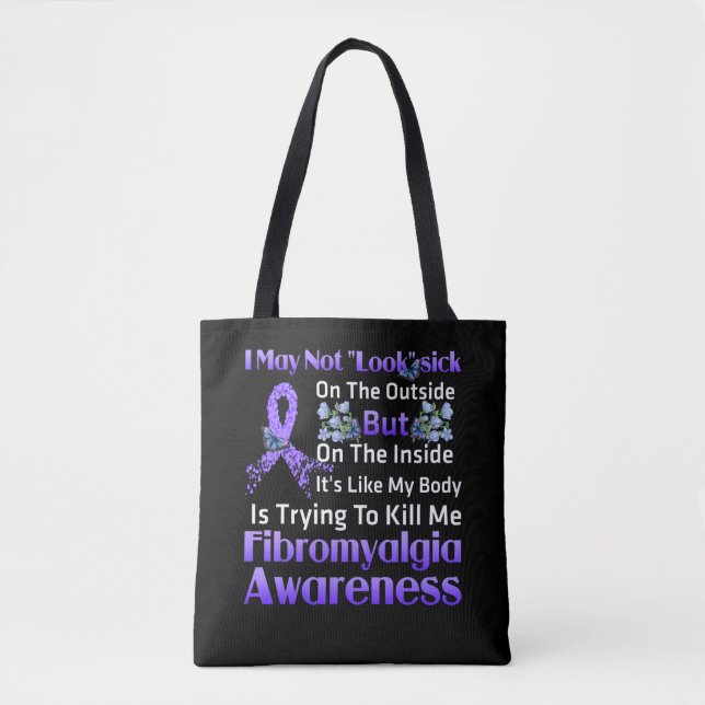 Tote Bag L'intérieur c'est comme ma fibromyalgie corporelle (Devant)