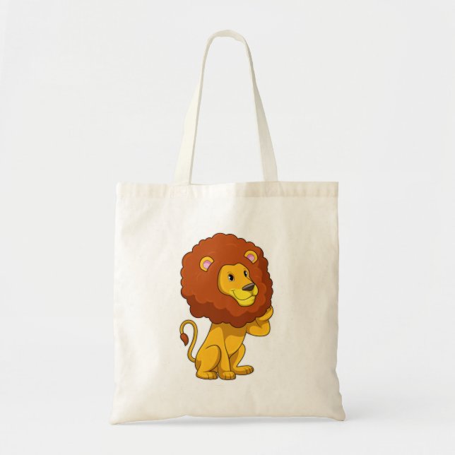 Tote Bag Lion avec boucles (Devant)