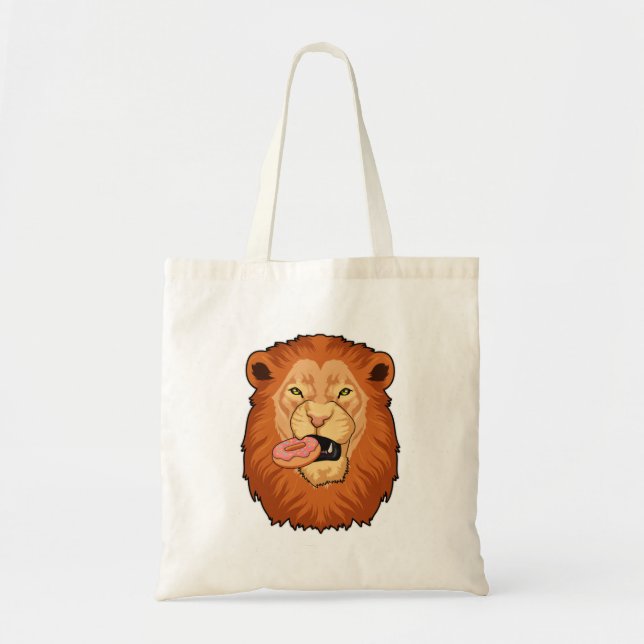 Tote Bag Lion avec Donut (Devant)