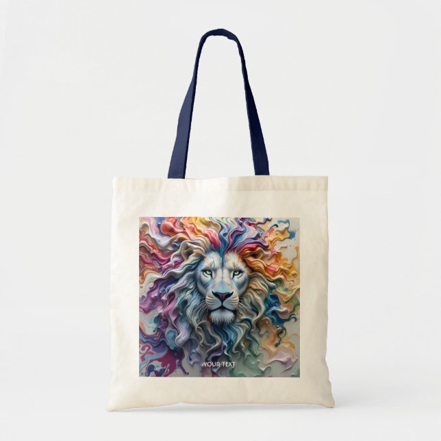 Tote Bag Lion de cire fondue fantaisie mignon (Devant)