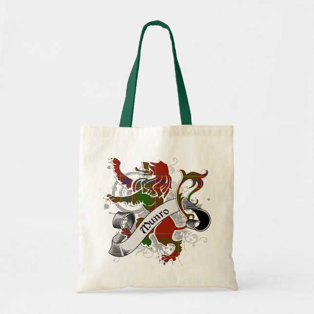 Tote Bag Lion de Munro Tartan (Devant)