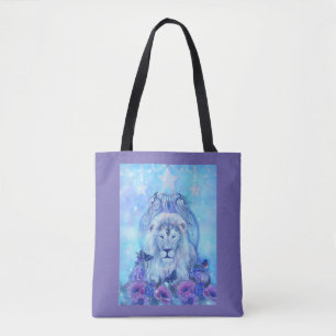 Tote Bag Lion et papillons par Renee Lavoie