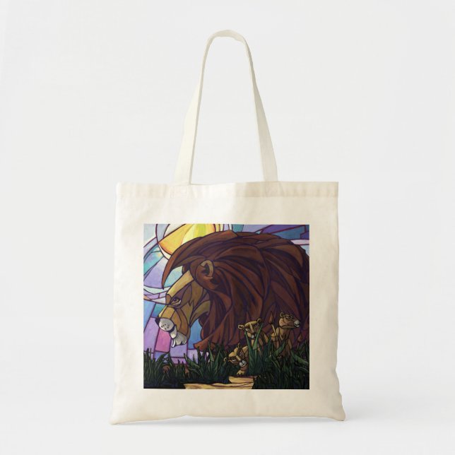 Tote Bag Lion et petits (Devant)