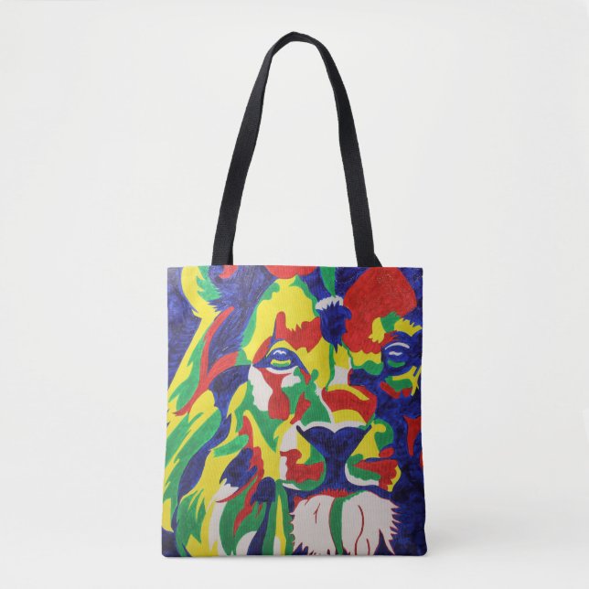 Tote Bag Lion Fourre-tout d'art de bruit (Devant)