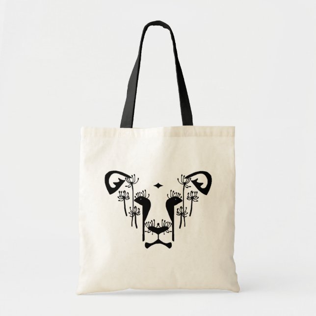 Tote Bag Lion Fourre-tout naturel de Dandi (Devant)