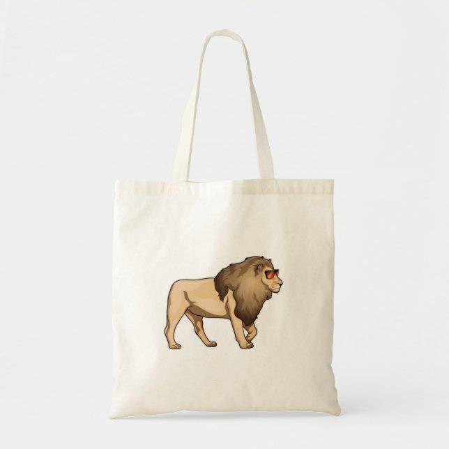 Tote Bag Lion Lunettes de soleil (Devant)