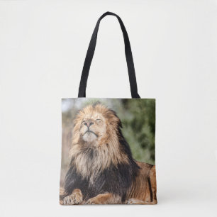 Tote Bag Lion mâle bronzage