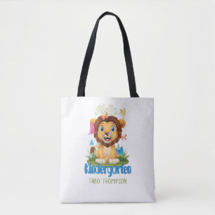 Tote Bag Lion papillon Retour à l'école maternelle 1er jour