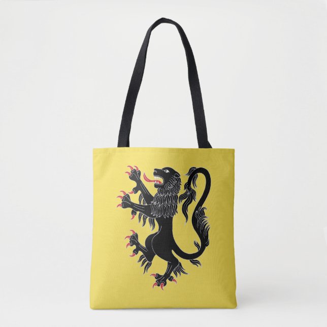 Tote Bag Lion Rampant Sable (Devant)