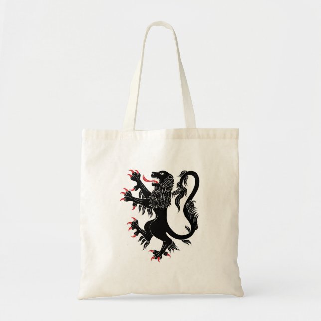 Tote Bag Lion Rampant Sable (Devant)