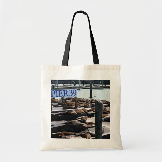 Tote Bag Lions de mer du quai 39 (Devant)