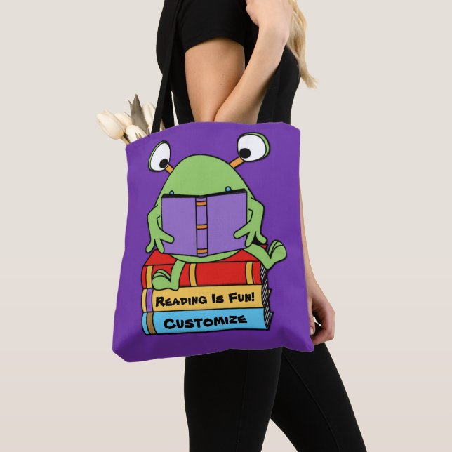 Tote Bag Lire Est Fun Joli Livre Aimer Alien (De près)