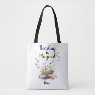 Tote Bag Lire est Magique Livre Amateurs Citer tendance Whi