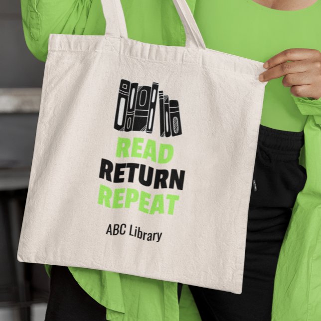 Tote Bag Lire le retour Répéter les amoureux du livre de bi (Créateur téléchargé)