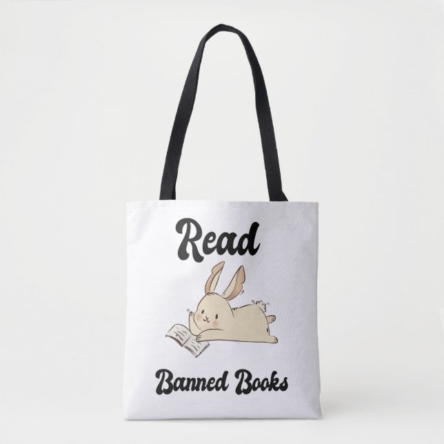 Tote Bag Lire Livres Interdits Adorable Rabbit (Devant)