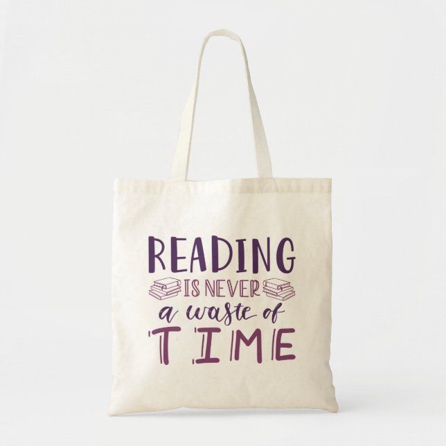 Tote Bag Lire N'Est Jamais Une Perte De Temps (Devant)