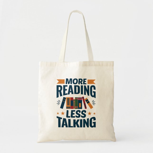 Tote Bag Lire plus moins parler (Devant)