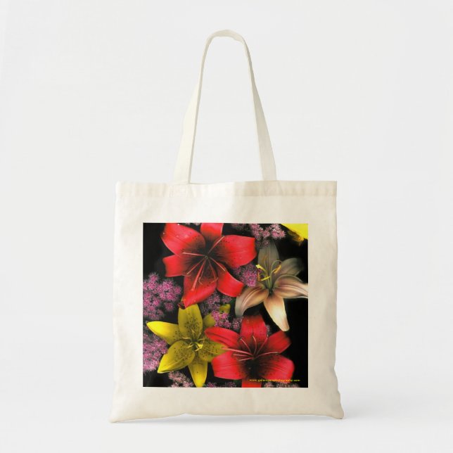 Tote Bag Lis tigrés et Spirea (Devant)