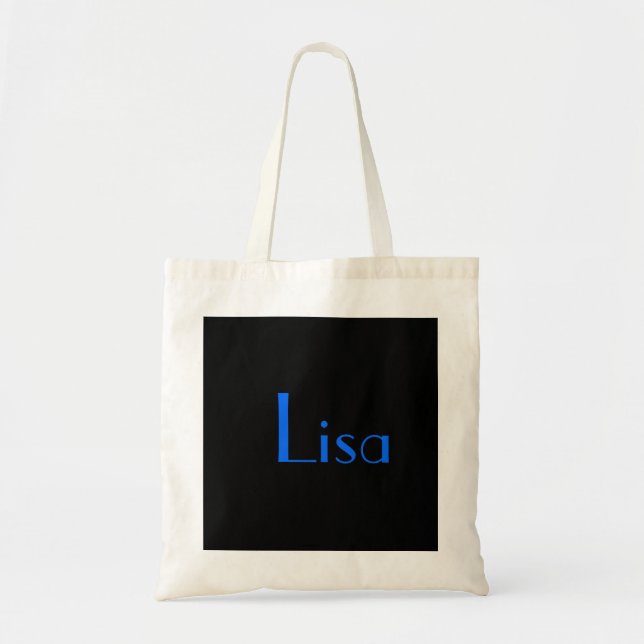 Tote Bag Lisa En Bleu Et Blanc I (Devant)
