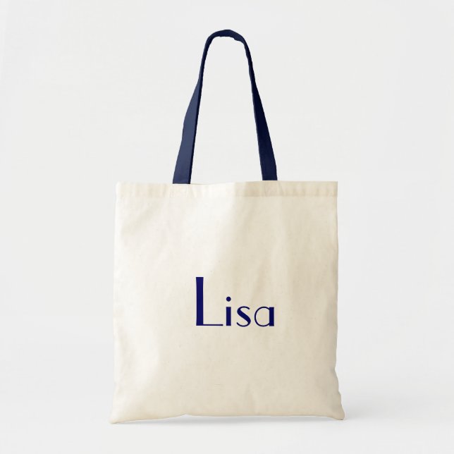 Tote Bag Lisa En Marine Et Blanc I (Devant)