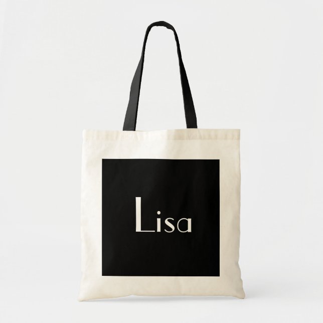 Tote Bag Lisa En Noir Et Blanc II (Devant)