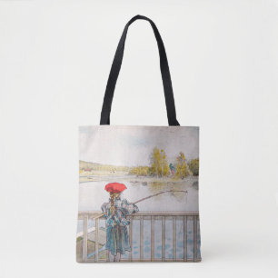 Tote Bag Lisbet Fishing par Carl Larsson, Art Vintage