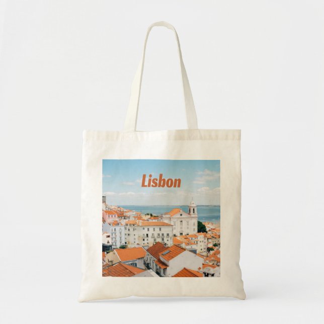 Tote Bag Lisbonne Portugal Plages de l'Atlantique Toits rou (Devant)