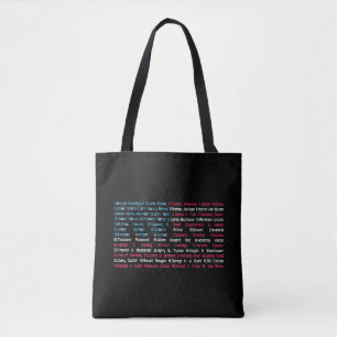 Tote Bag Liste 46 présidents américains des États-Unis s'am