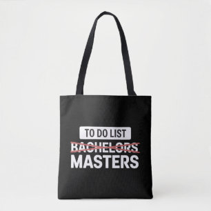 Tote Bag Liste de choses à faire Licence Maîtrise Diplôme u