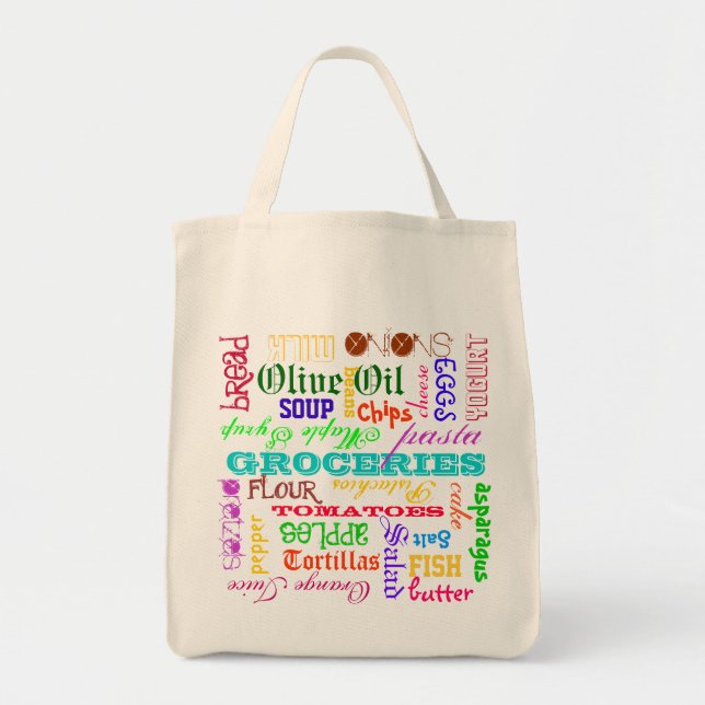 Tote Bag Liste d'épicerie (Devant)