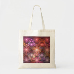 Tote Bag Lit De Fleurs Coloré brillant Abstrait Fractage Ar