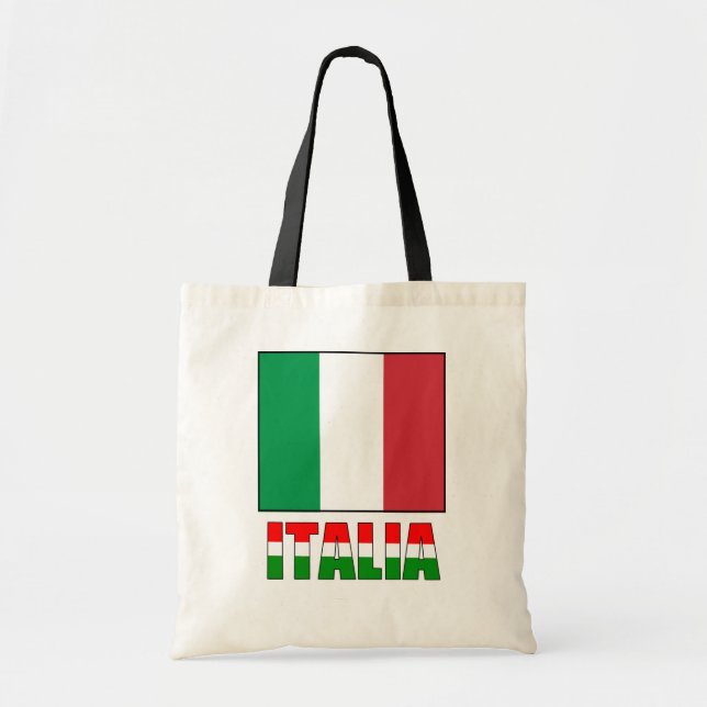 Tote Bag L'Italie avec le drapeau de l'Italie (Devant)