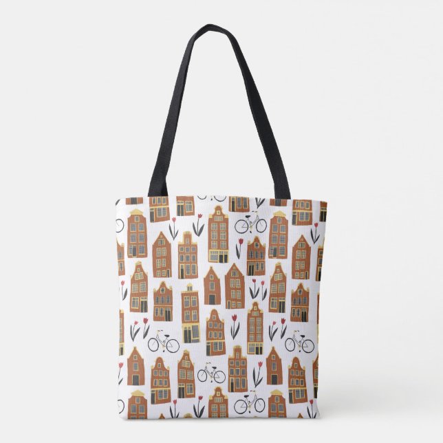Tote Bag Little Amsterdam House Dutch Canal House (Dos)