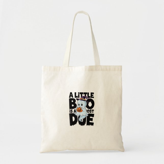 Tote Bag Little Boo Est Presque Dû Mignonne Grossesse Hallo (Devant)