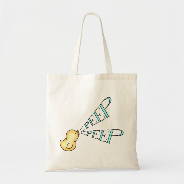 Tote Bag Little Chick dit : Peep Peep (Devant)