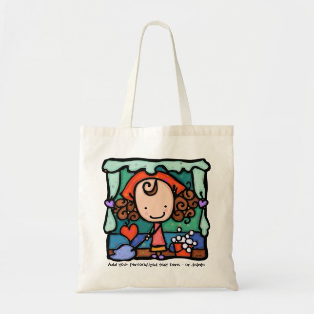 Tote Bag LittleGirlie nettoie sa maison ! FOURRE-TOUT (Devant)