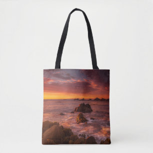 Tote Bag Littoral Sunset Pacific Grove Carmel California