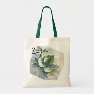 Tote Bag Live Green, Love Green