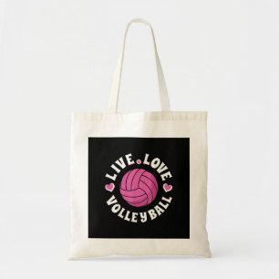 Tote Bag Live Love Volleyball Pour Femmes Filles Volleyball