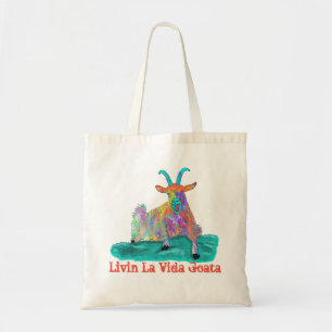 Tote Bag Livin La Vida Goata Drôle Scène de chèvre