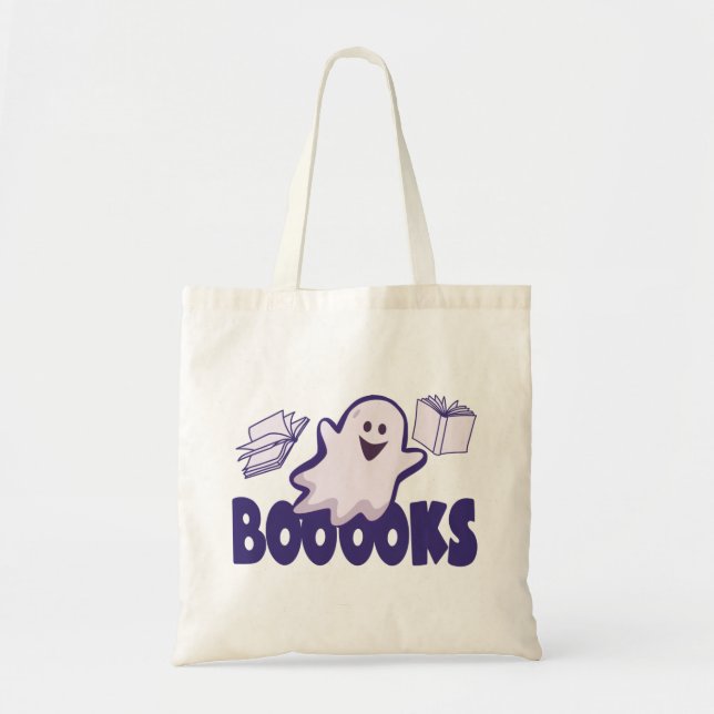 Tote Bag Livre de fantômes d'Halloween (Devant)