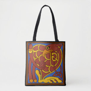 Tote Bag Livre De Kells Celtic Knot Oiseau Médiéval