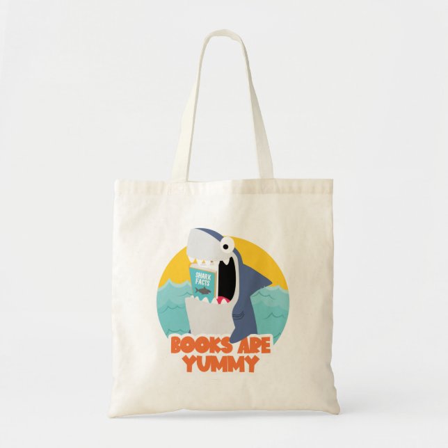 Tote Bag Livre de la bibliothèque de requins (Devant)