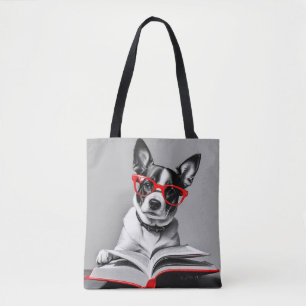 Tote Bag Livre de lecture de chien