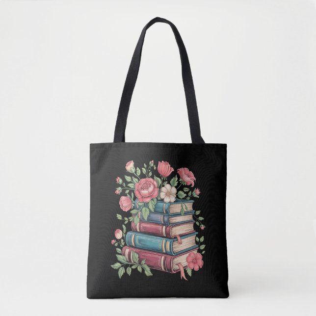 Tote Bag Livre de l'enseignant Lover Retour à Fleurs sauvag (Devant)